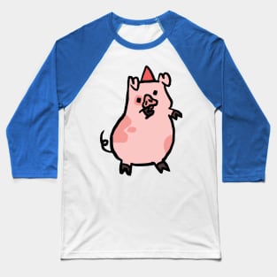 Cute Piggy Dancing Hard Baseball T-Shirt